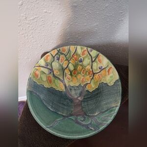 Handcrafted Ceramic Tree Art Plate